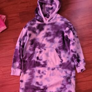 Kids Purple Tie-Dye Hoodie